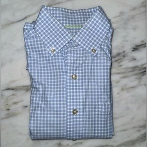 Vineyard Vines Solid Tucker‎ Shirt in Light Blue & White Gingham, Boys Size XS